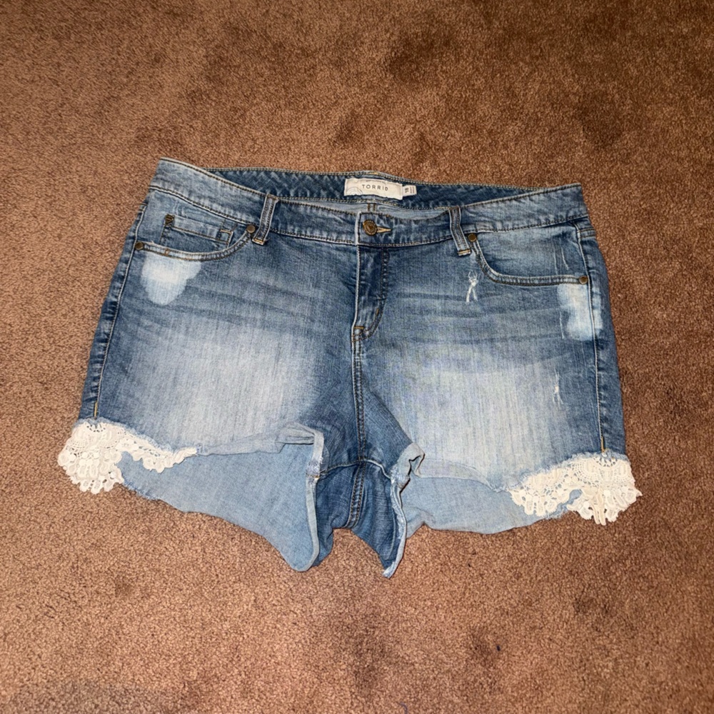 Torrid Light Blue Denim Shorts
